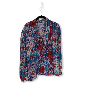 Vintage  Karoline SZ 12 Floral Blouse